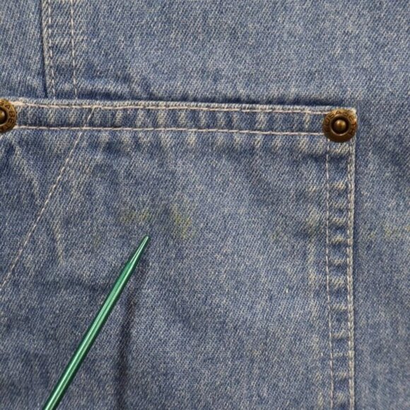 Vintage Hand-Painted Denim Vest Womens 3X Blue Southwest Folk Art Dancing - Picture 8 of 9